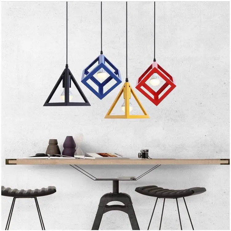 Modern design iron Square Lampshade chandeliers ceiling chandeliers pendant light for bedroom livingroom