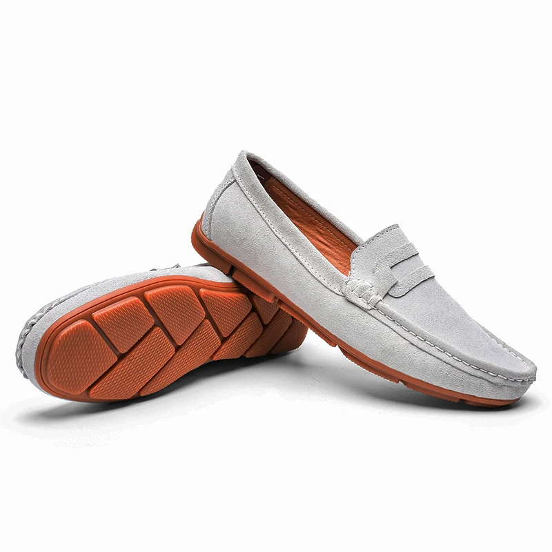 Wholesale Men Classic Leather Shoes Moccasin Gommino Driving Shoes Soft Loafers For Men