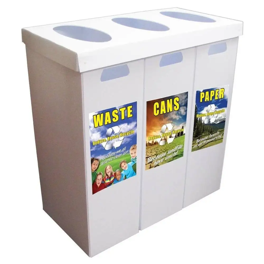 Best Quality Waste Recycle Bin 70 Litres Wholesale Product Corrugated PP Glass Waste Plastic Bin Set from Turkish Manufacturer
