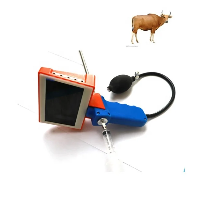 Digital visual endoscope insemination gun for cattle cow equine artificial endoscope sperm device