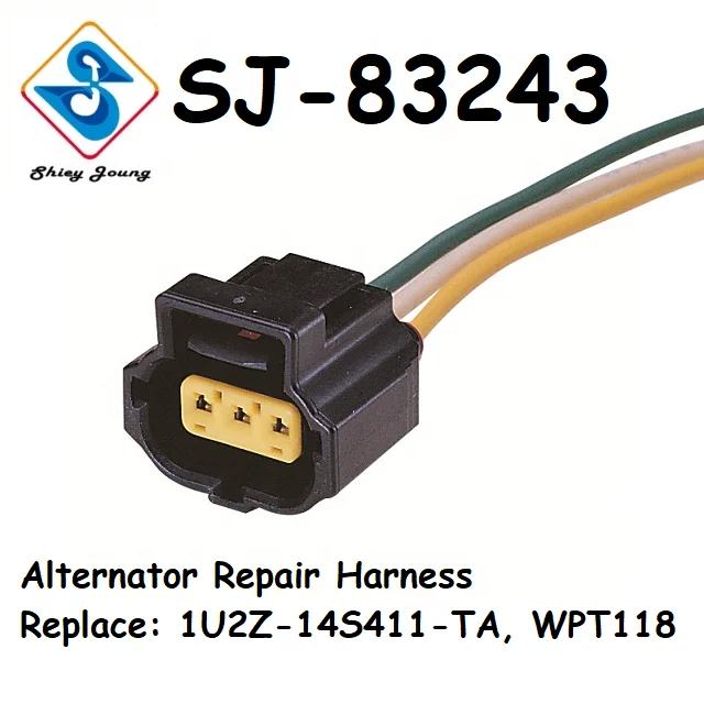 F81Z 10346 EARM 2 Way Alternator Repair Connector Wire Harness 2 Pin Auto Wire Harness Alternator Plug