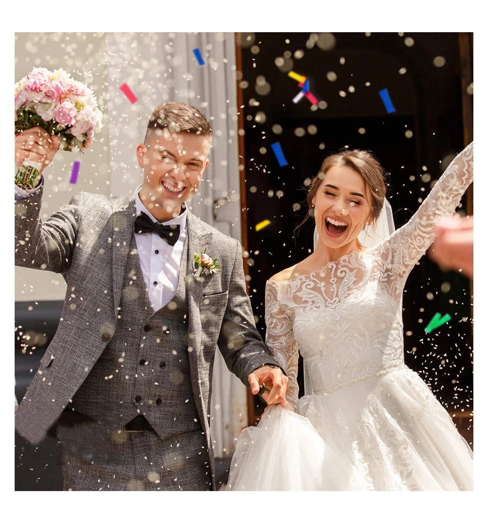 Factory Wholesale Colorful Confetti Wands Tissue Flick Flutter Sticks for Wedding Celebrations, Anniversary, Birthday Parties