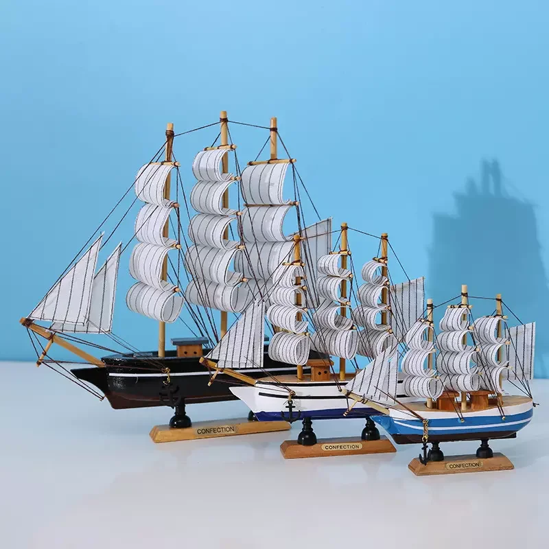 TaiLai Wooden Handicraft New Fully Assembled Display Ship Model Nautical Decor For Home And Office Decoration wooden boat