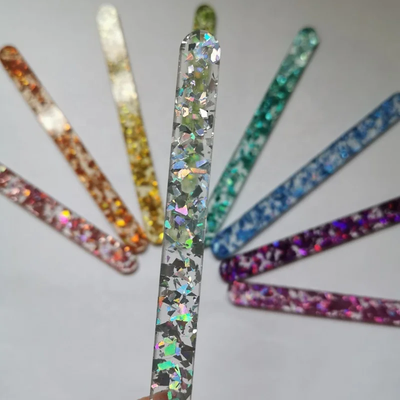 Confetti acrylic cakesicle ice cream custom popsicle sticks baking decoration