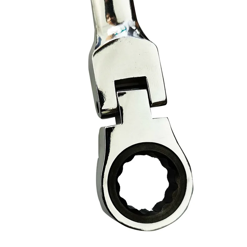 10 Pcs Metric Extra Long Double End Flex Head Aviation Wrench Ratchet Wrench Spanner Set 8mm-19mm Chrome Vanadium Steel