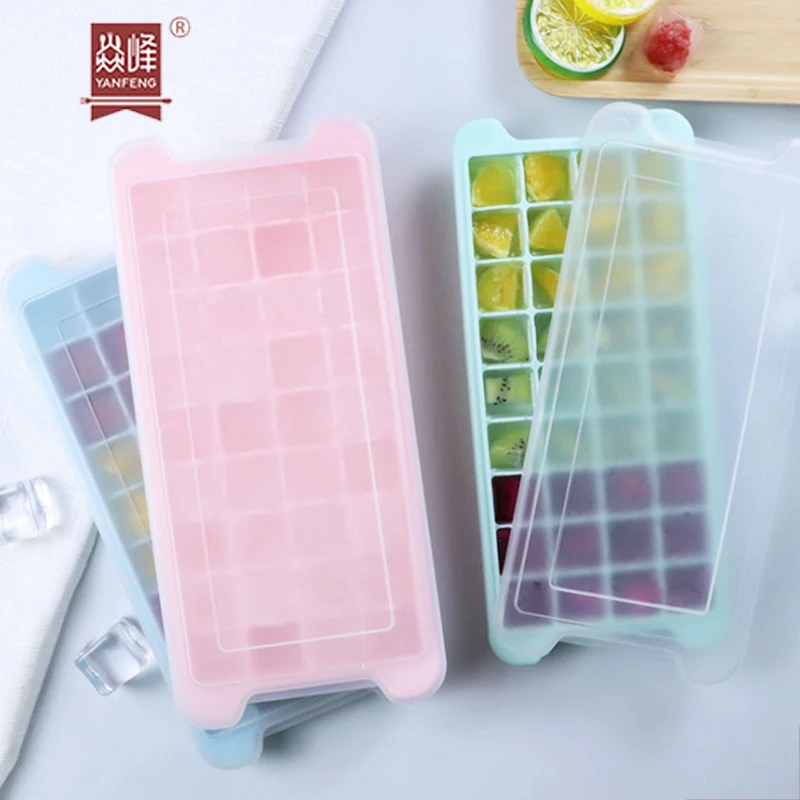 Silicone Ice Cube Tray Food Grade Reusable Elastic Model Used For Making Cake Cream Ice Cubes Freeze Mould Mold