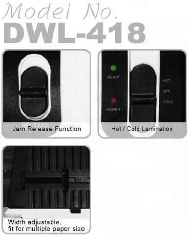 Home Use Multifunctional DWL-318 A4 Laminating Machine Pouch Laminator for A4 A5 A6 Paper Sizes Multiple Models Available