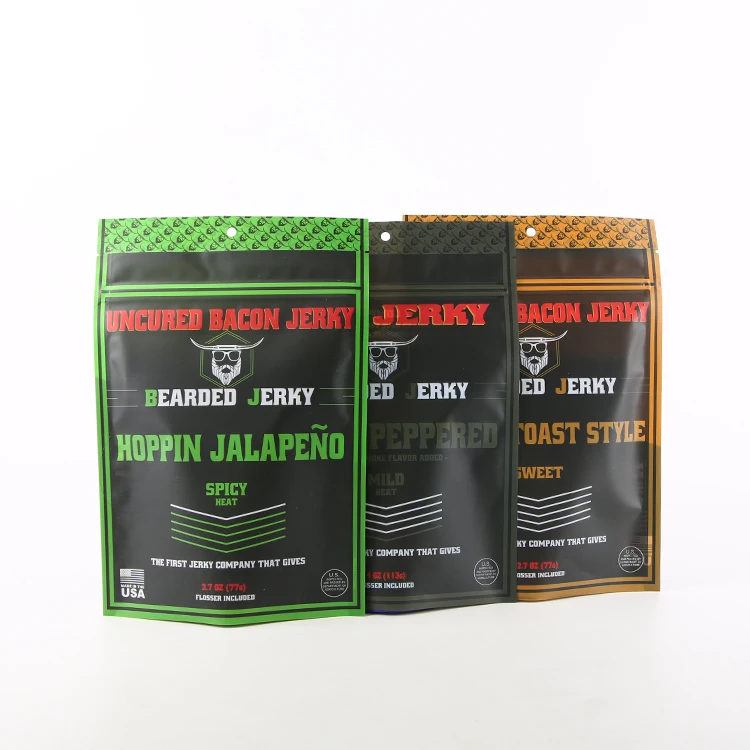 Export Over 50 Countries Gravure Printing Food beef jerky biltong dry meat packaging Bags