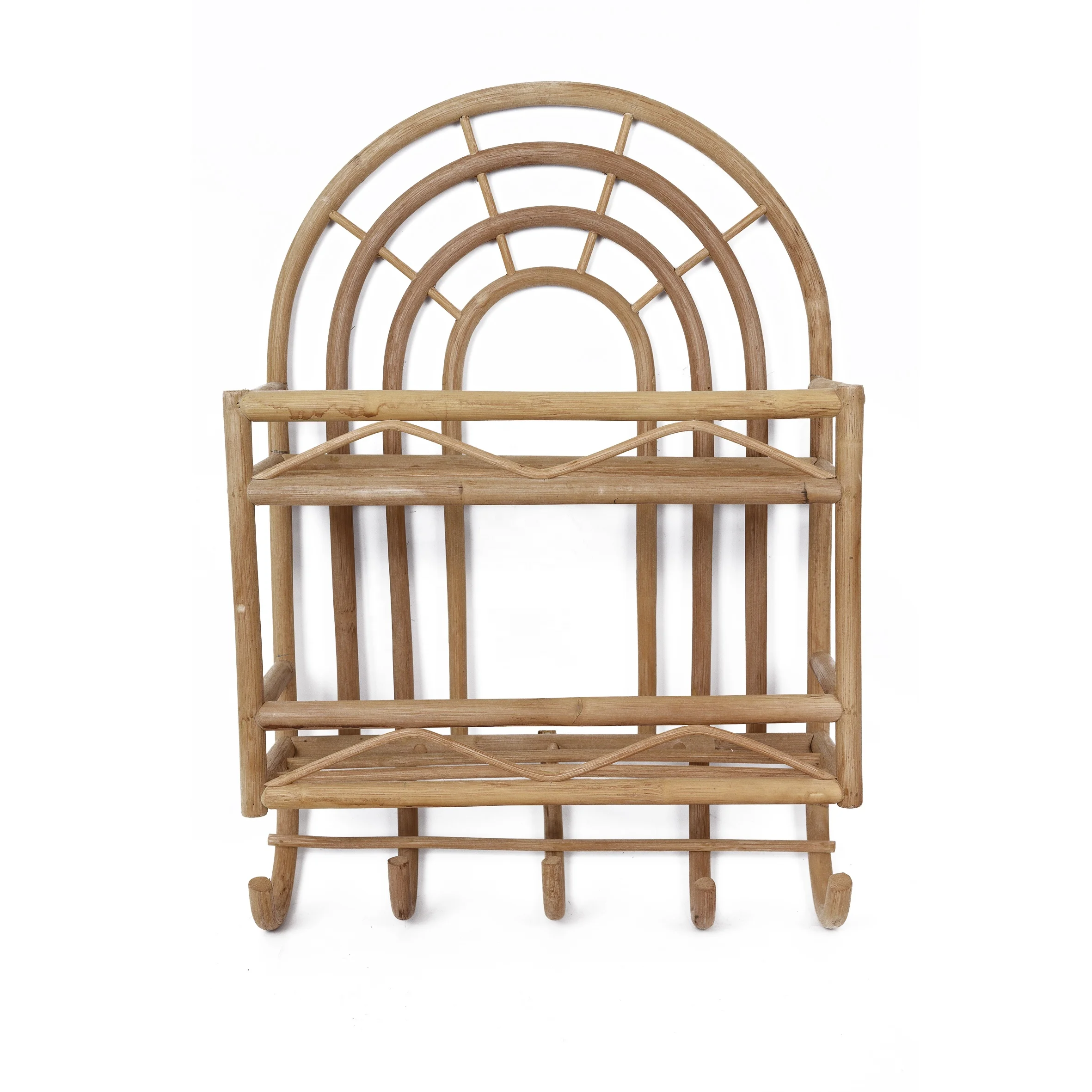 Rattan Wall Hanging Arch Shelf Hook