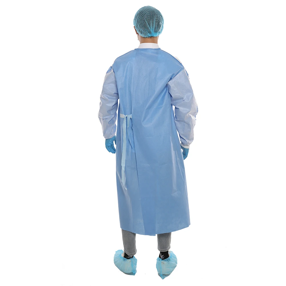 EN13795 SMMS PE Reinforced Non-woven Fabric Surgical Gown Doctor Medical Level 4 Disposable Sterile Isolation Gowns