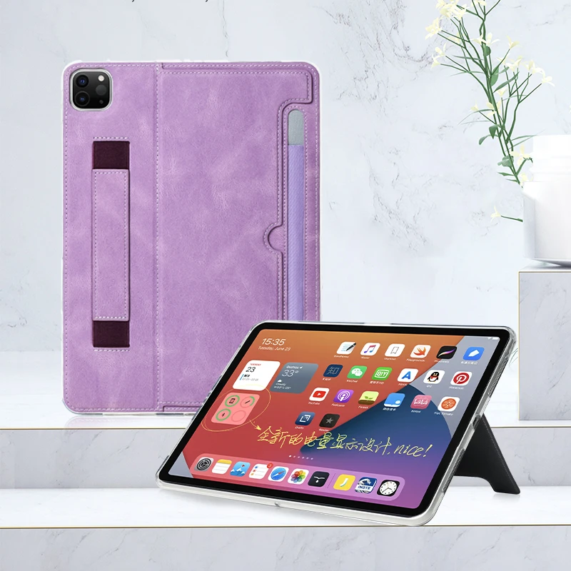 2022 Hanman Flip Leather Book Tablet Case for Samsung Galaxy Tab A 10.1 2019 T510 T515 for ipad 3 4 5