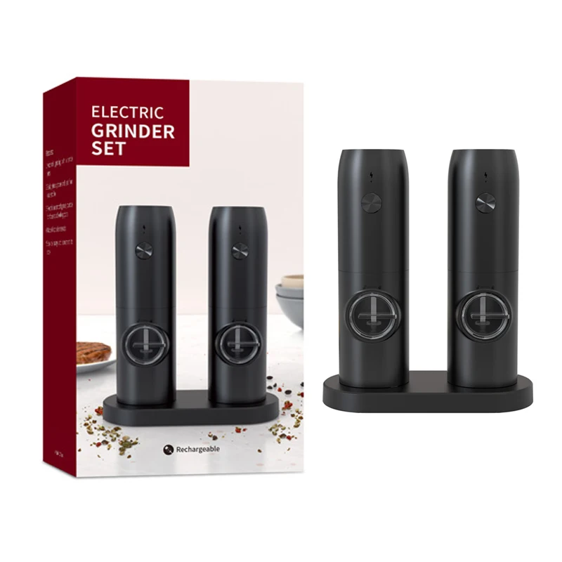 Huijue Rechargeable Gravity Electronic Pepper Mills And Grinders For Kitchen Restaurant