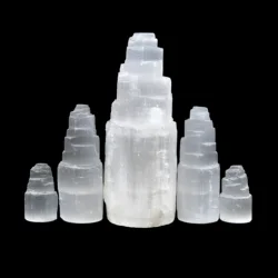Best Selling High Quality Feng Shui Craft Crystals Healing Selenite Tower Lamps For Home Decoration Or Gifts