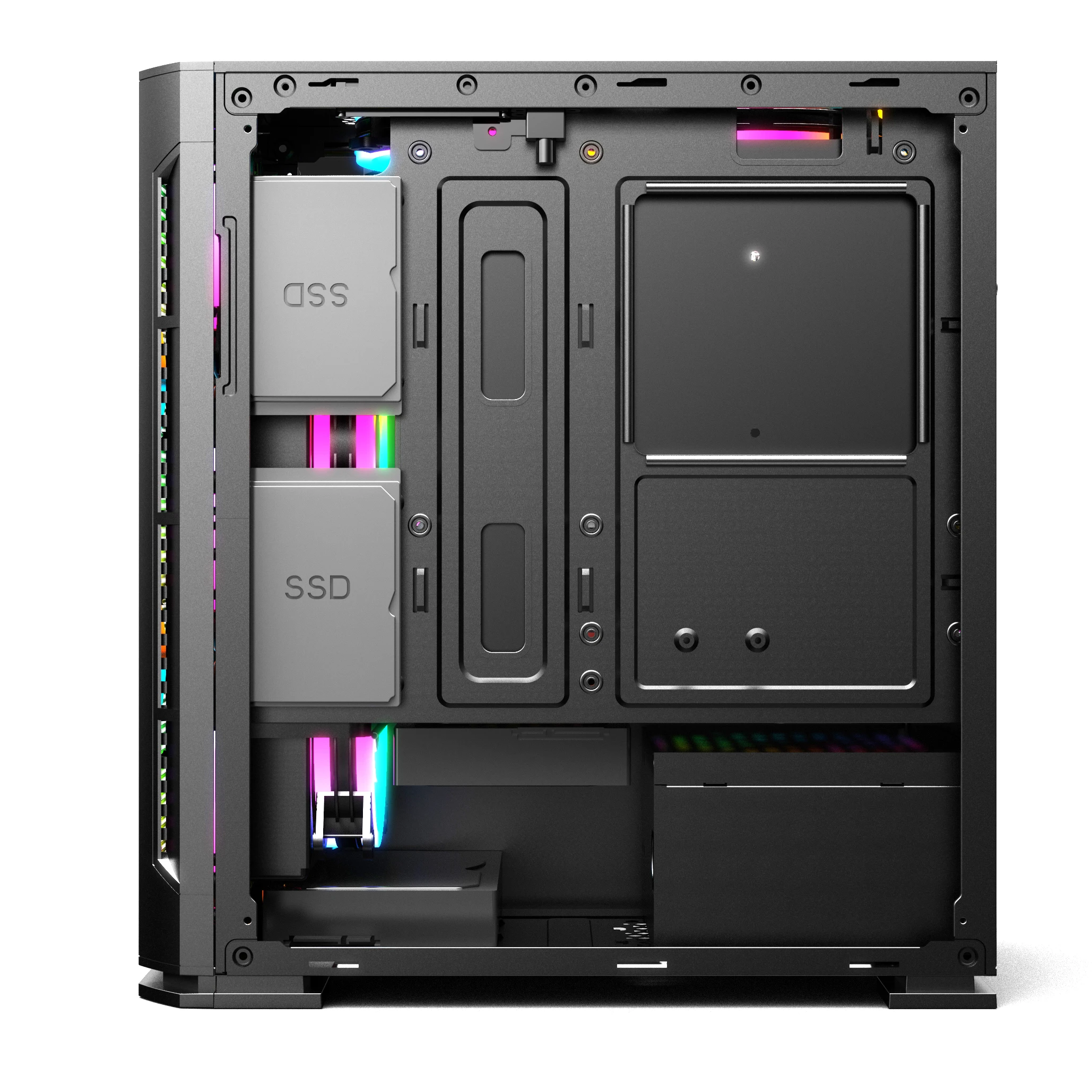 Gaming caso kastje SOEYI OEM computer case table gaming case tempered glass computer pc case