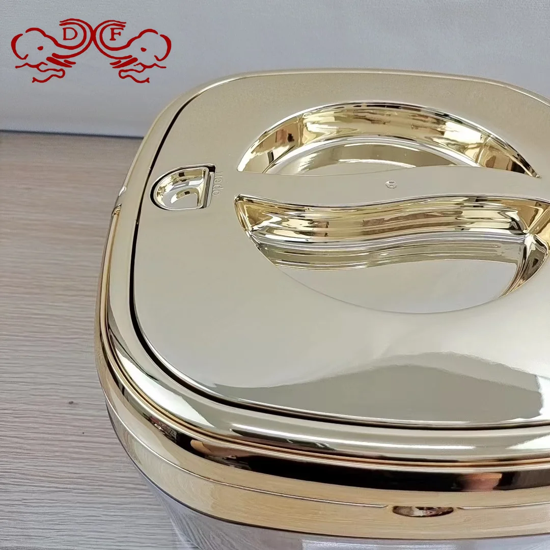 Df68766 Stainless Steel Foam Insulated Lunch Box Foreign Trade Double Layer Foam Band Handle Portable Outdoor Thermal Rice