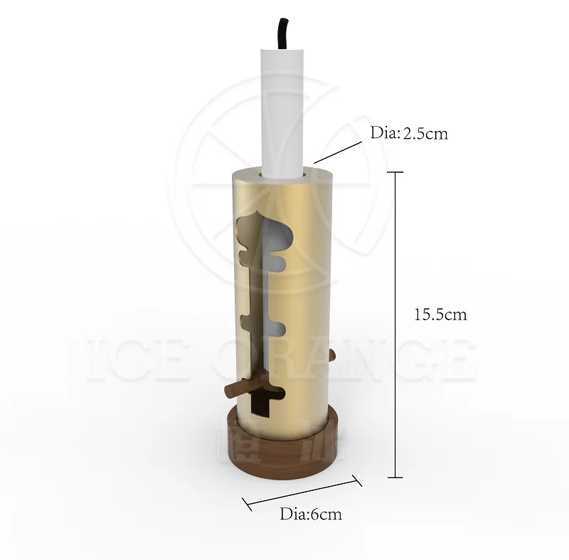 2024 Ramadan Wood and Metal Height Adjustable Candle Holder with Mosque Elements Skeleton for Home Decor
