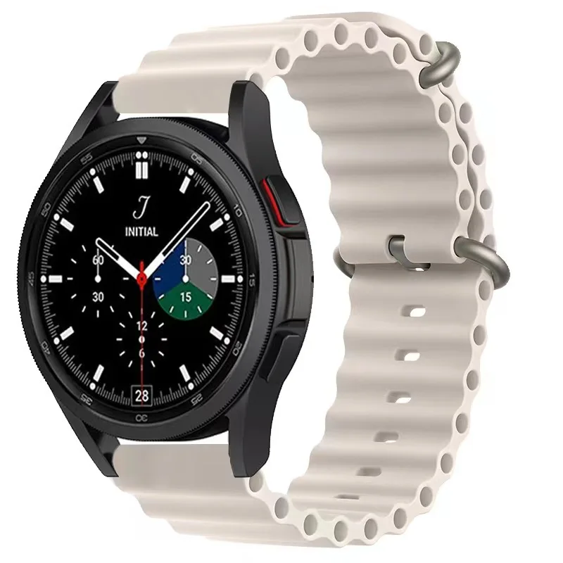 Applicable to Samsung Galaxy watch 5 Ocean watchband Huawei GT3 Silicone watchband 20/22mm solid color