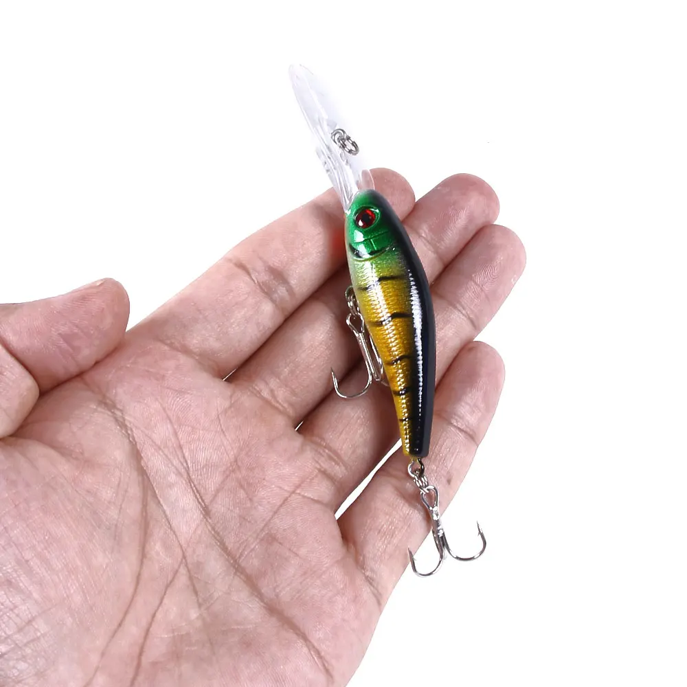 Wholesale 10cm 7.8g Artificial Hard Plastic Bait Minnow Fishing Lures with Long Big Tongue