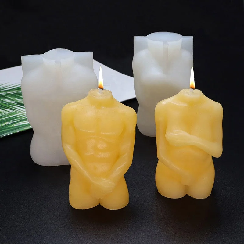 OEM/ODM 3.94/2.17inch Sexy candle Mannequin Multiple colors Stampo per torta  Silicone Cake Mold Chocolate Sugarcraft