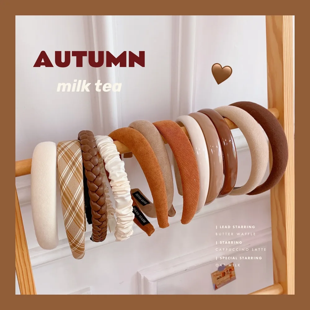 Tschick New Women Girls Sweet Colors Broadside Plush Hairbands Ladies Lovely Soft Hair Hoop Headbands Female Hair Accessories