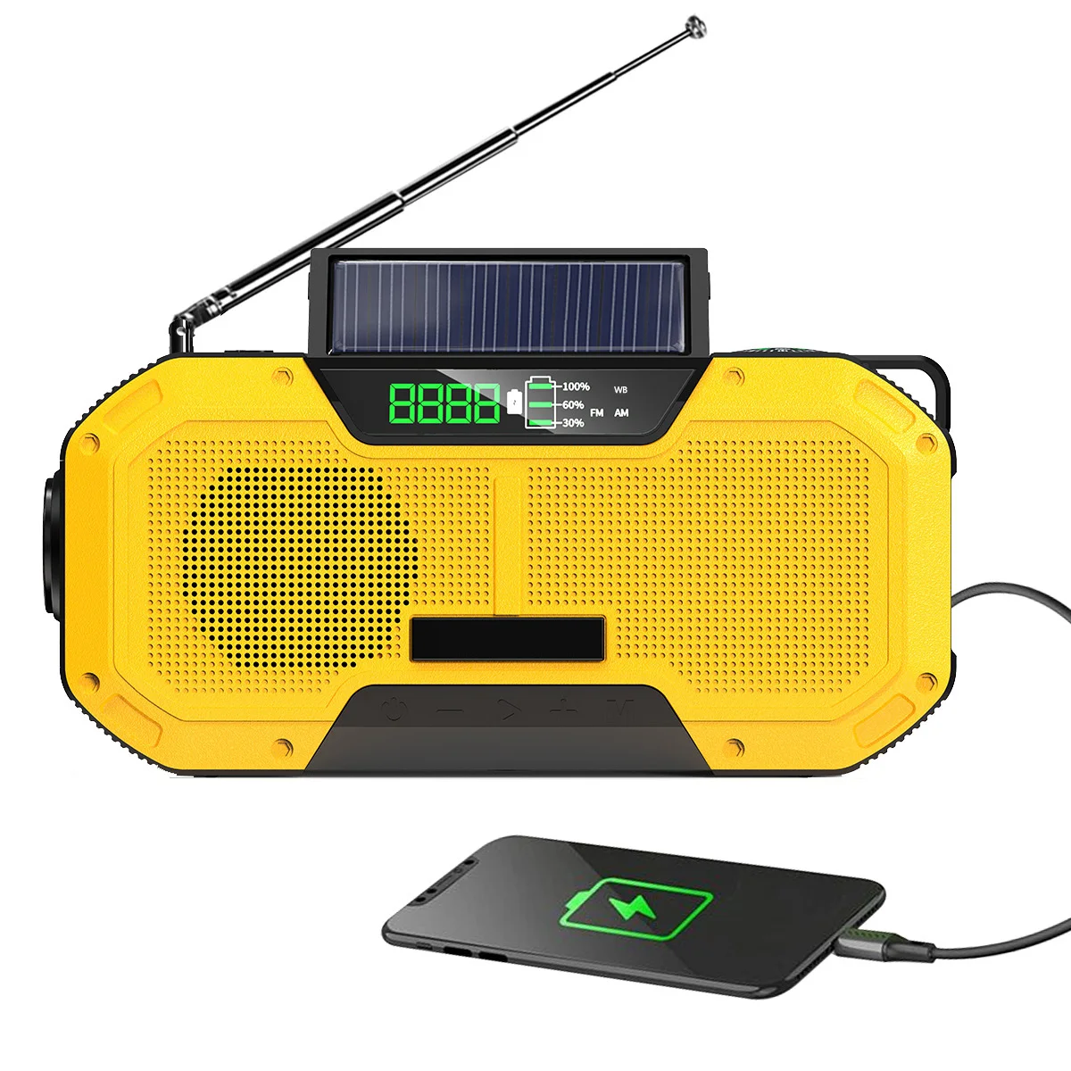 Multi Band Amazon kaito voyeger radio solar generator noaa radio 5000mah sos alarm radio speaker