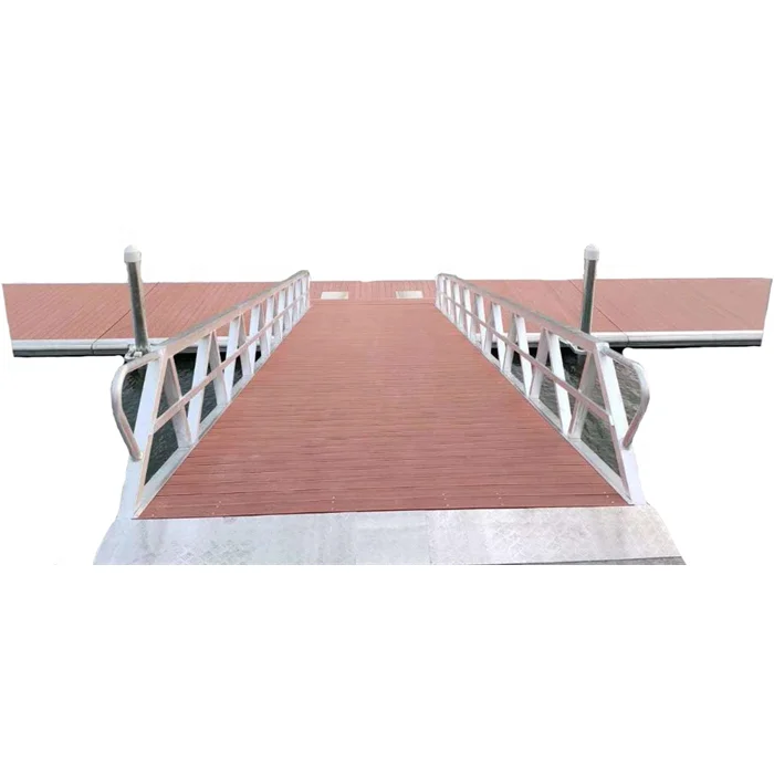 marine grade anti-rust aluminum gangway floating dock platform decking floor passenger walkway access