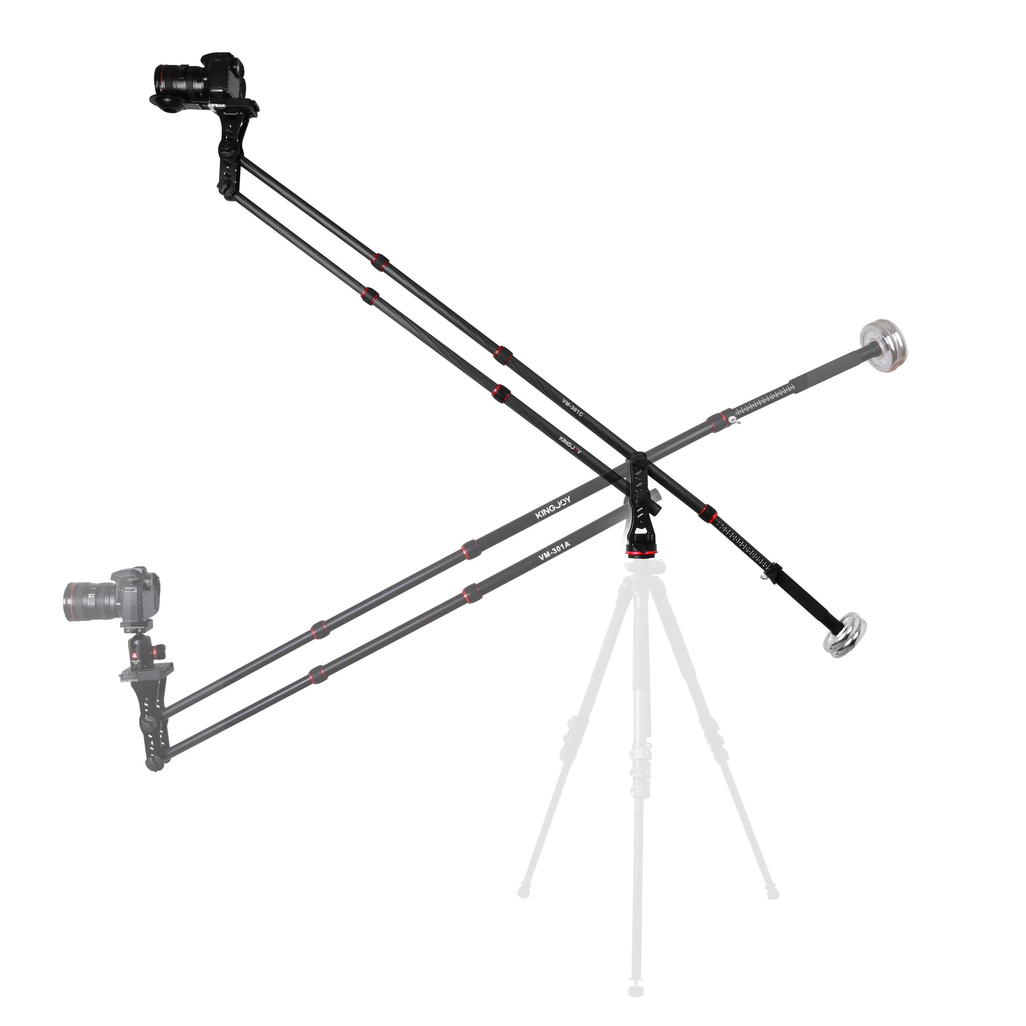 Kingjoy Professional Light weight Carbon Fiber Mini Jib Crane for film and TV station use VM-310C online shopping with low price