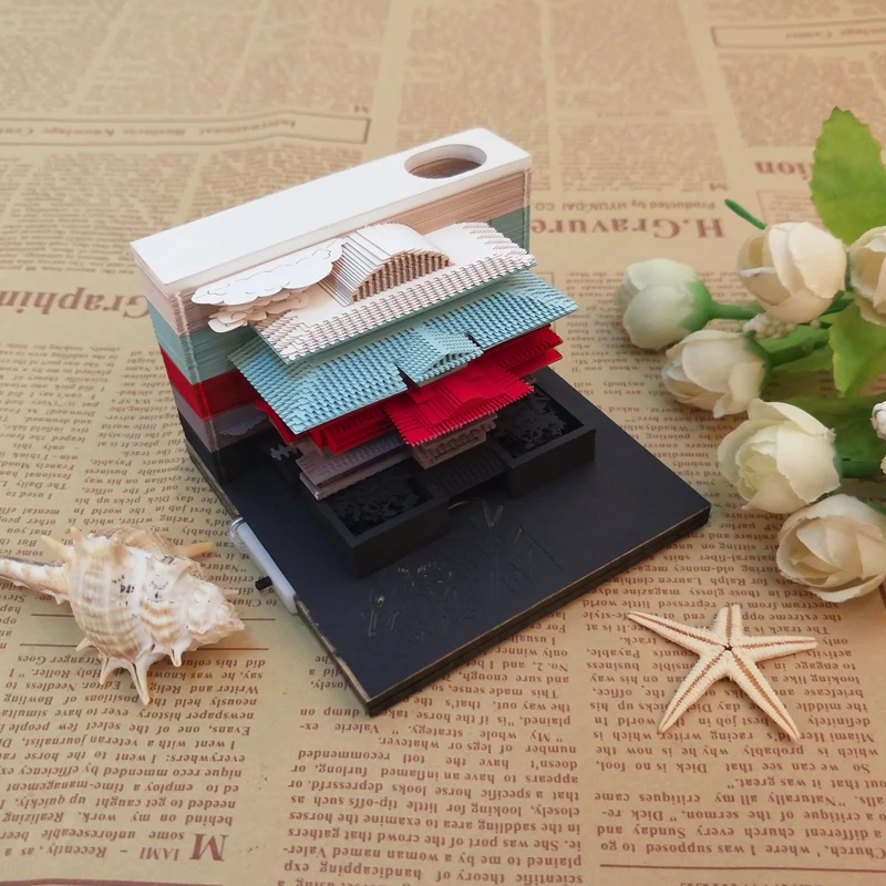 Japanese Stationery Anime Movie Building Sticky Notes School Supplies Memo Pad