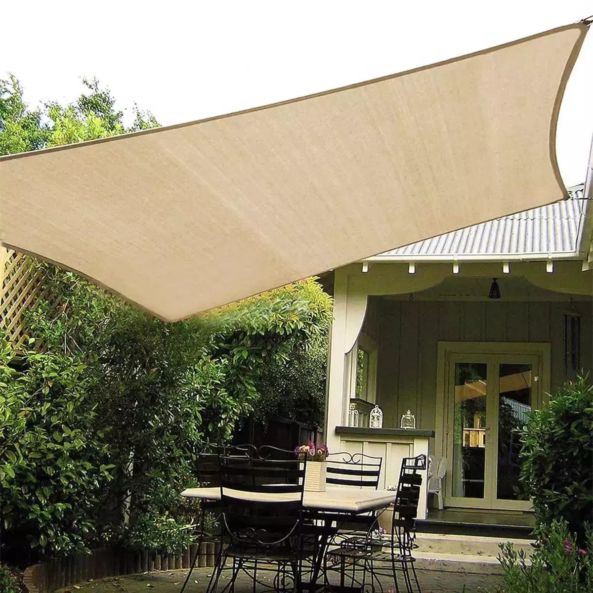 Factory Price 4x7M Right-angled Sun Shelter Manufacturer Rectangular Home Garden Outdoor Waterproof Sunshade Canvas Shade Sail