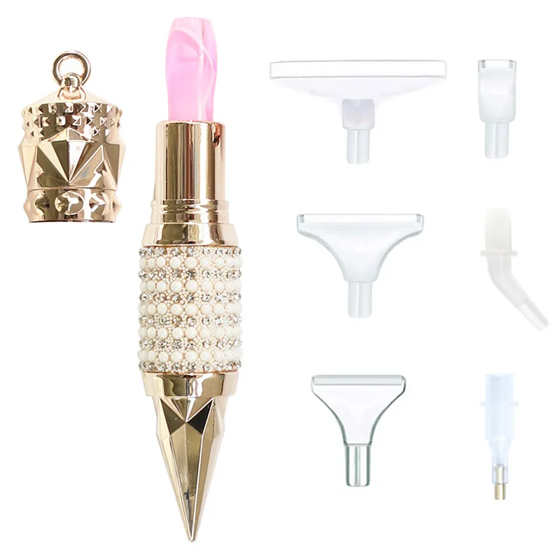 DM3001 Wholesale LED DIY Diamond Painting Pens Dotting Drill Tools Metal Pen Embroidery Accessories Nail Art Tool