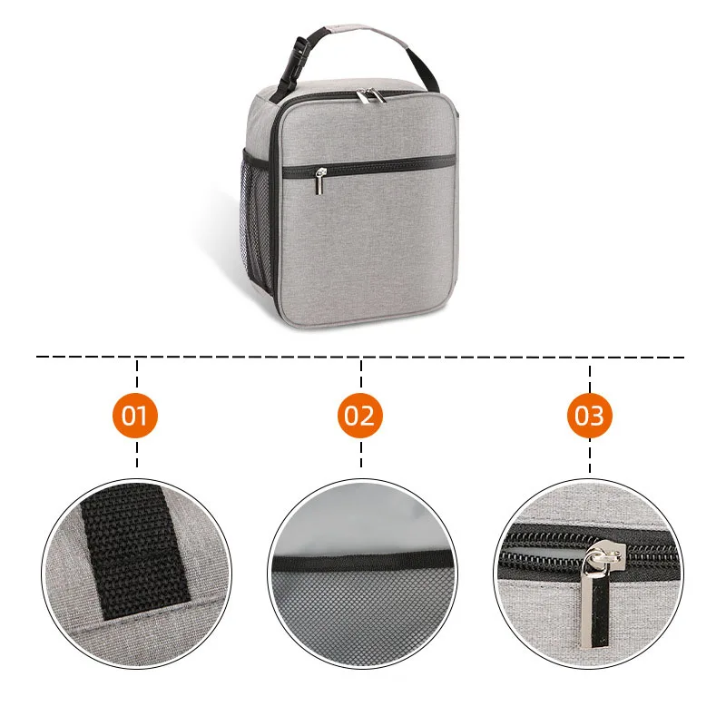 lunch cooler bag Aluminum foil thickening cooler bags thermal insulation Carry it by hand insulated lunch bag kids