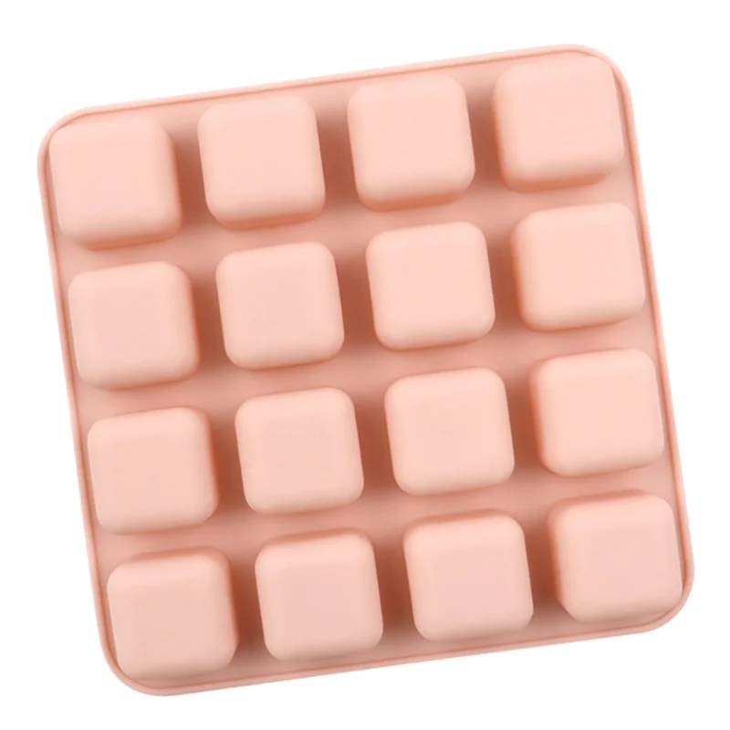 Silicone Ice Cube Trays  Easy-Release and Flexible 16 Cavities Square Ice Cube Mold  Ice Trays for Freezer Containers