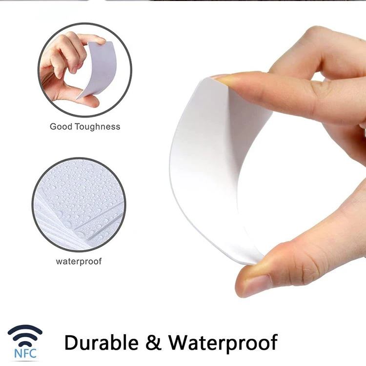 Printable RFID Ntag213 Ntag215 NFC Blank PVC 13.56mhz White Key Hotel Access Custom Nfc Card