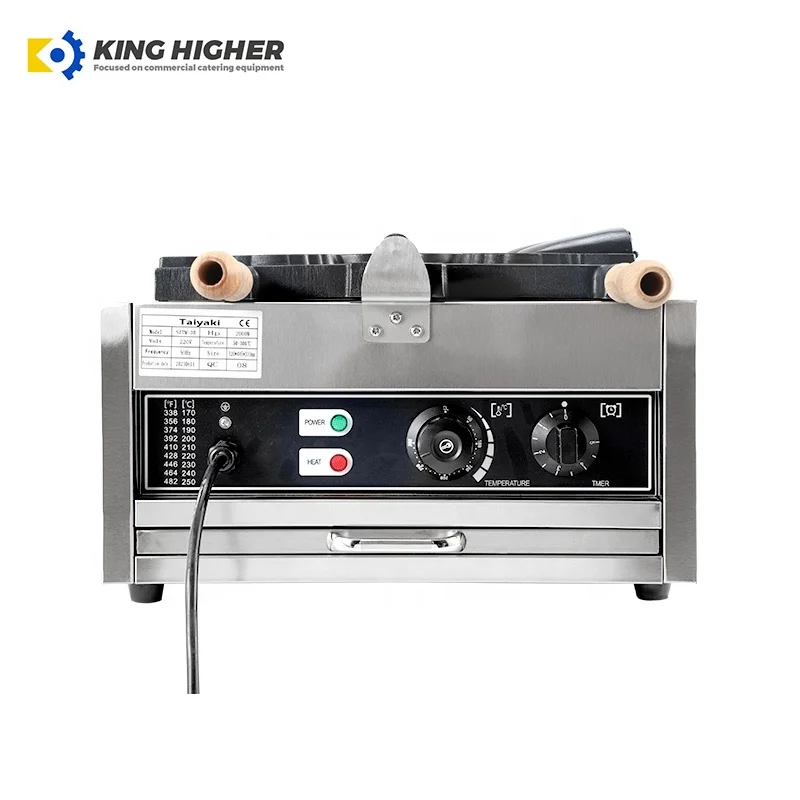 Commercial Electric Oven Open-Mouth Fish Taiyaki & Waffle Maker New & Used Ice Cream Machine for Cooking Snacks and Food