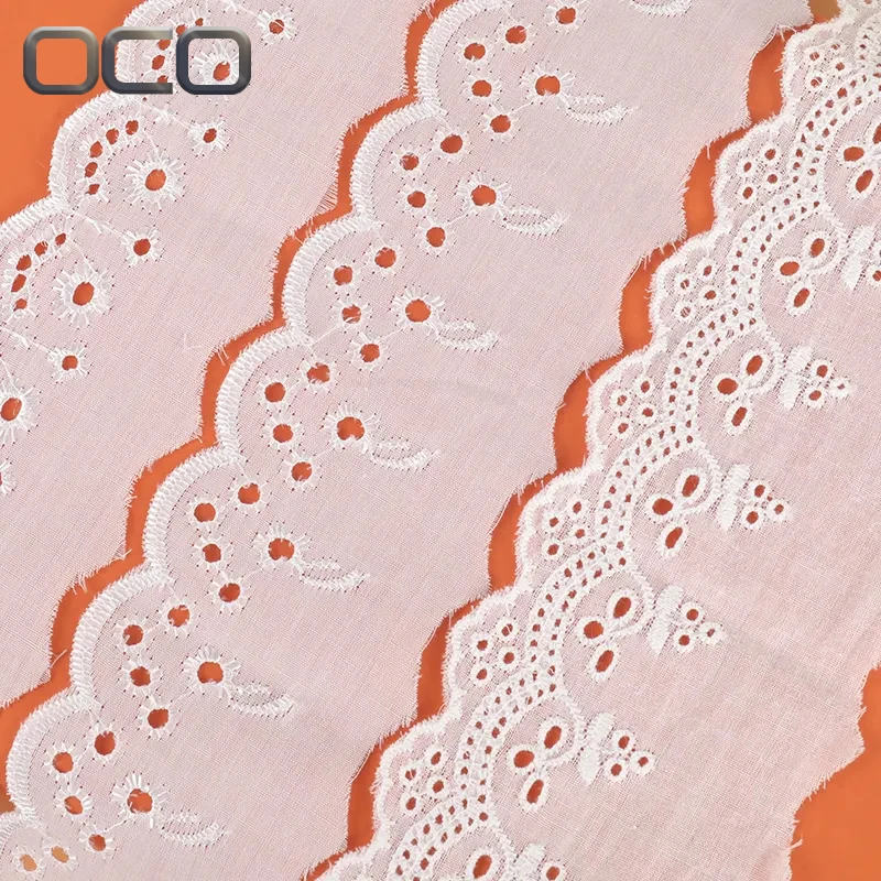 Ooco, оптовая продажа, изготовленная на заказ хлопковая вышивка, кружевная Женская декоративная лента, аксессуары для шитья одежды