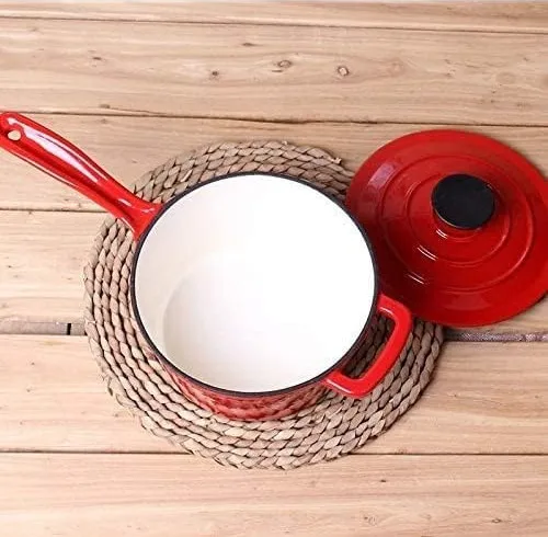 Milk Pot Enamel Coating Iron Pots Cast Double Handle Factory Price Colorful Cast Iron Casserole Pot Baby Foods