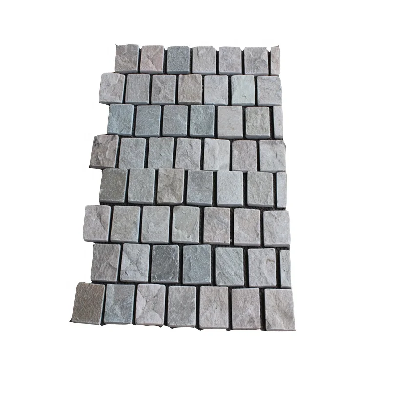 
Outdoor slate yellow Paver Tile Factory for Sale Mosaic Stepping Flooring Cobble Paving Stone Cheap Driveway 