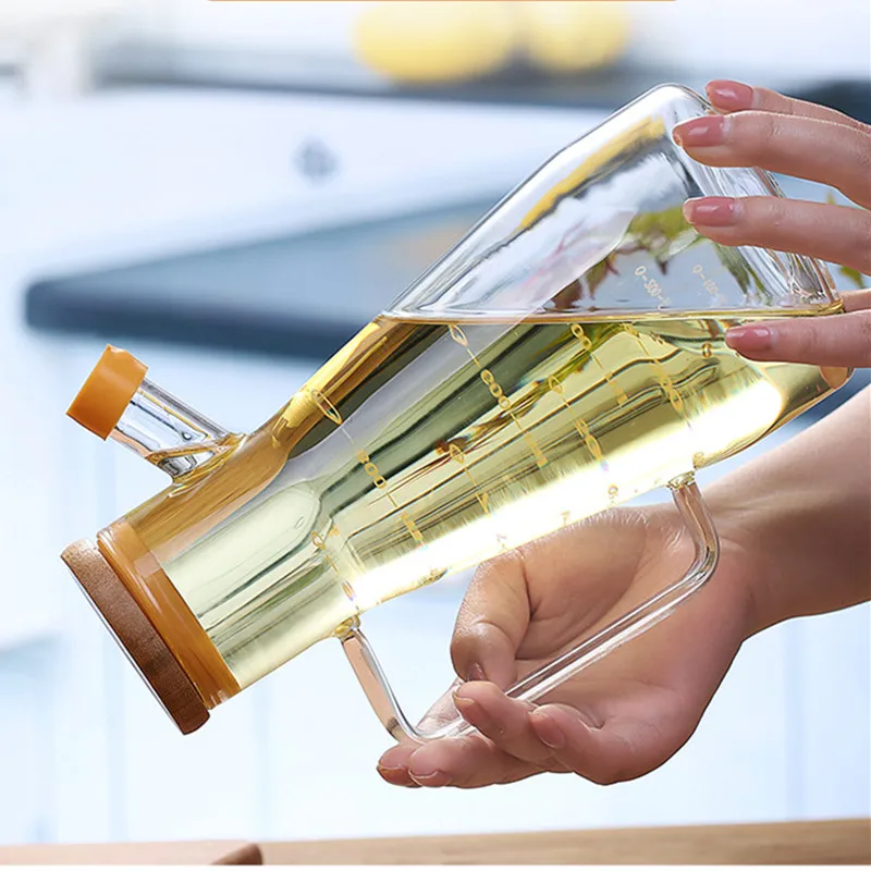 Kitchen cooking tools borosilicate glass oil and vinegar bottle oil dispenser