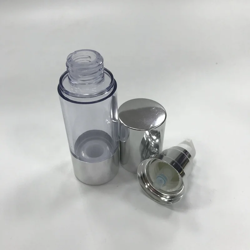 PP Plastic Type and Plastic Material 15ml 50ml twist up cosmetic airless bottle