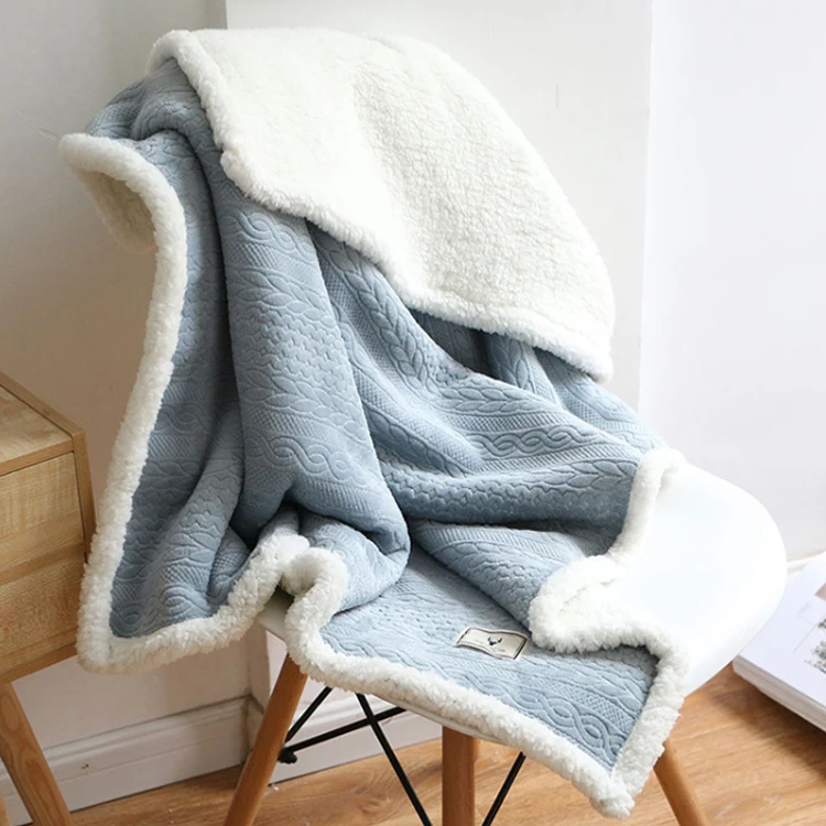 Портативное офисное комфортное одеяло для дивана, женское теплое мягкое покрывало из шерпы и флиса
