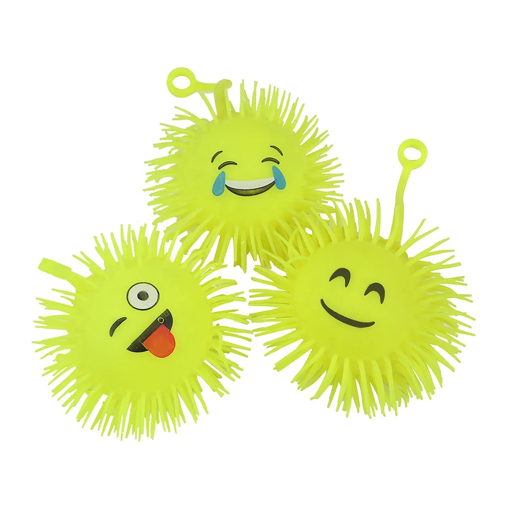 KEHUI Toy Balls Sensory Best Selling Bouncing Toy Colorful Sticky Toy 50g Smiley Ball Puffer Ball For Kids