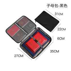 Customized document storage bag, portable travel, multi-layer passport bag, hand-held, large-capacity storage box wholesale