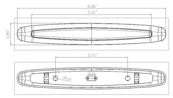 Точечный светодиодный 6,5 дюймовый боковой маркер и габаритный фонарь для грузовика