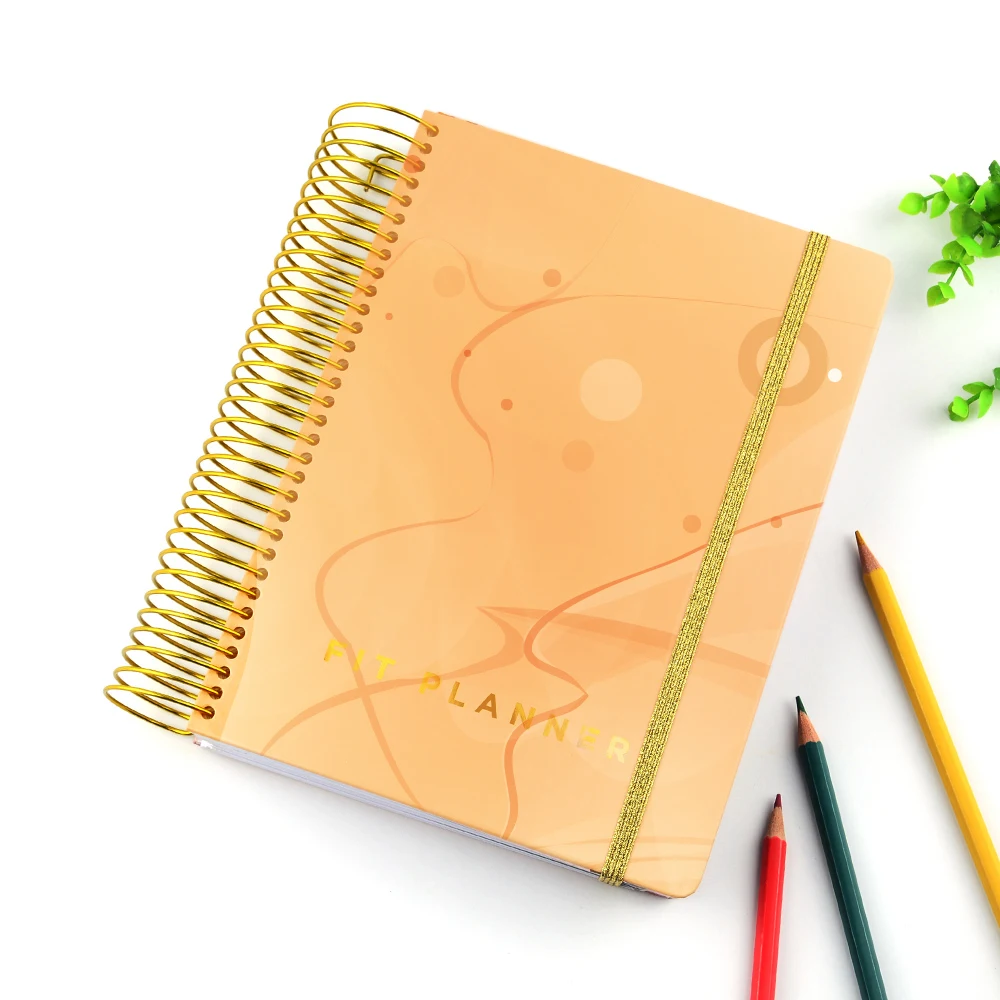 Custom A5 Daily Monthly Spiral Fitness Journal And Gym Planner Book For Workouts