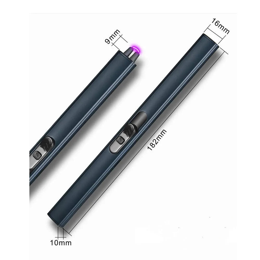 Candle Bbq Camping Kitchen Electric Rechargeable Usb Lighter Arc Windproof Flameless Plasma Lighter Long Stick With Rope