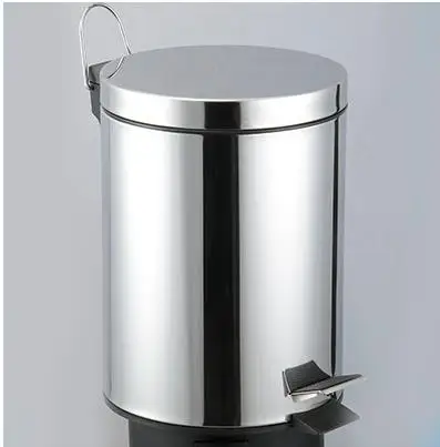 6L Indoor Stainless Steel Container Garbage Can Waste Bin Dustbin