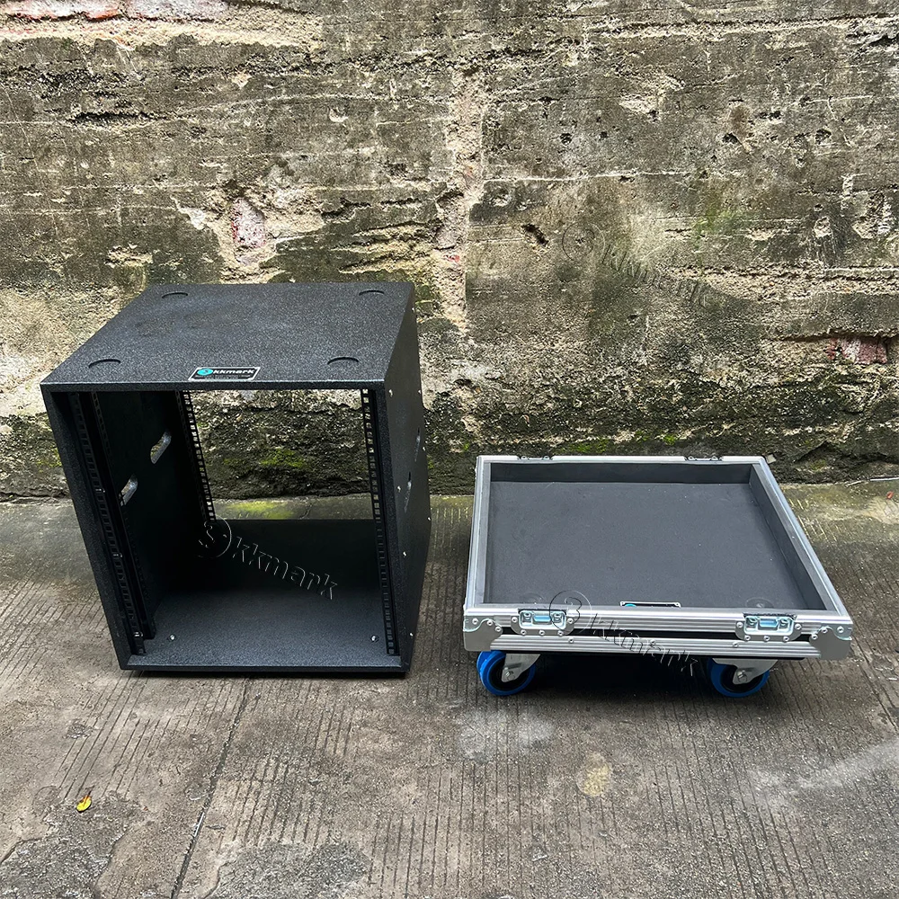 kkmark custom stackable Portable loading movement 12u Console rack mount transport flight cases
