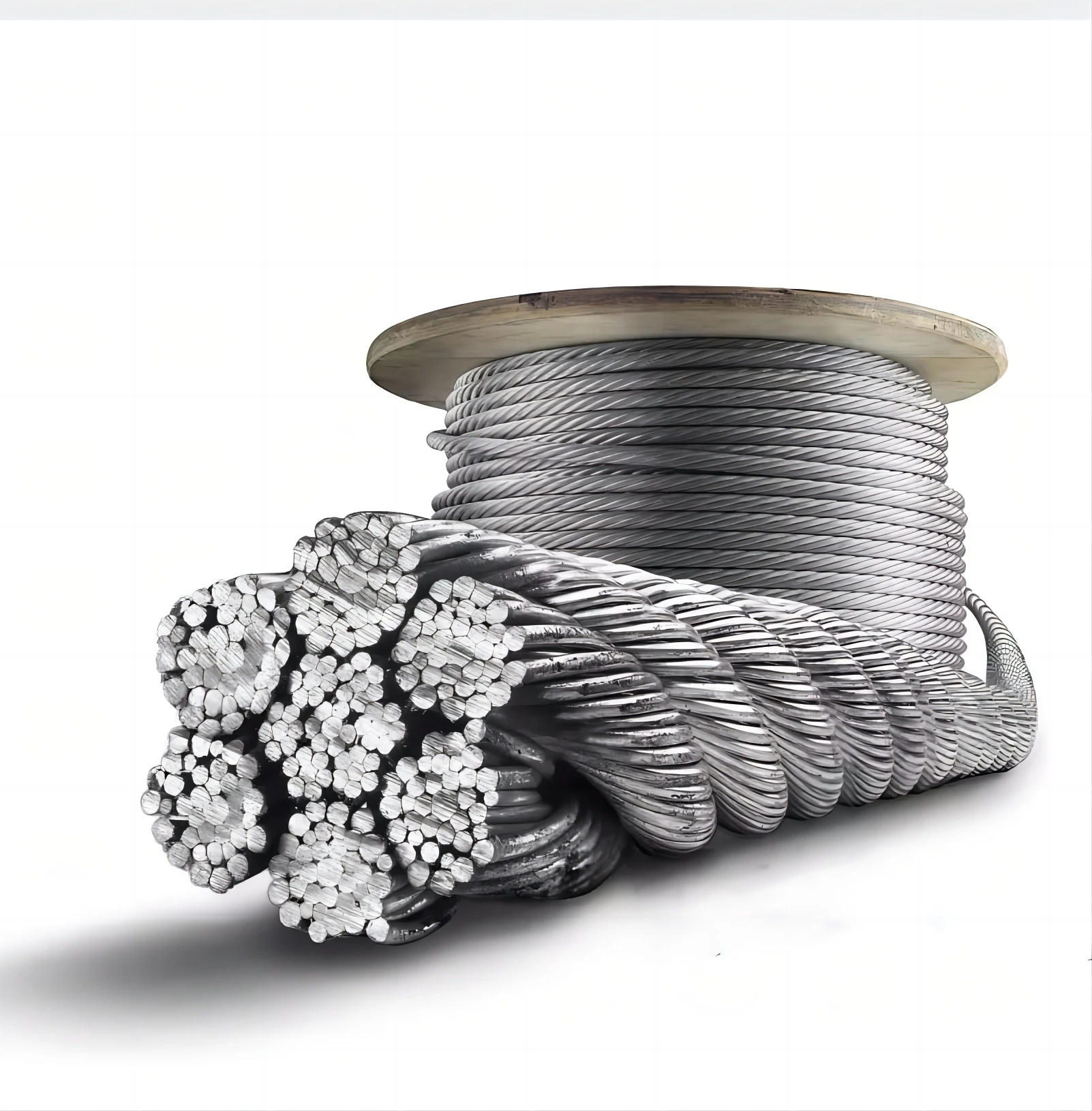 Crushing Resistant Galvanized 8*K26ws-Iwrc Hoist Steel Wire Rope Cable for Salvage Ship Deck Crane 8*K2