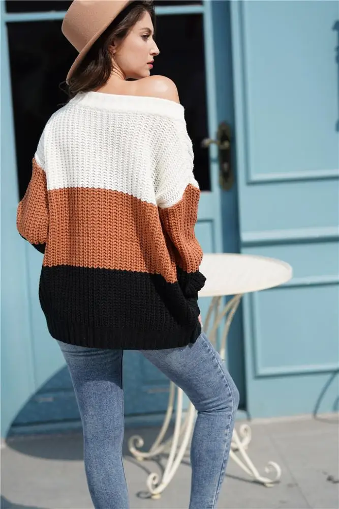 
Custom Lady Womens Off Shoulder Sweater Batwing Sleeve Loose Oversized Pullover Knit Jumper 