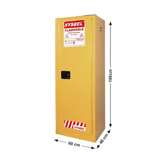 SYSBEL FM CE Approved OSHA Standard 22 Gal 83L Single Door Fireproof Flammable chemicals Safety Storage Cabinets